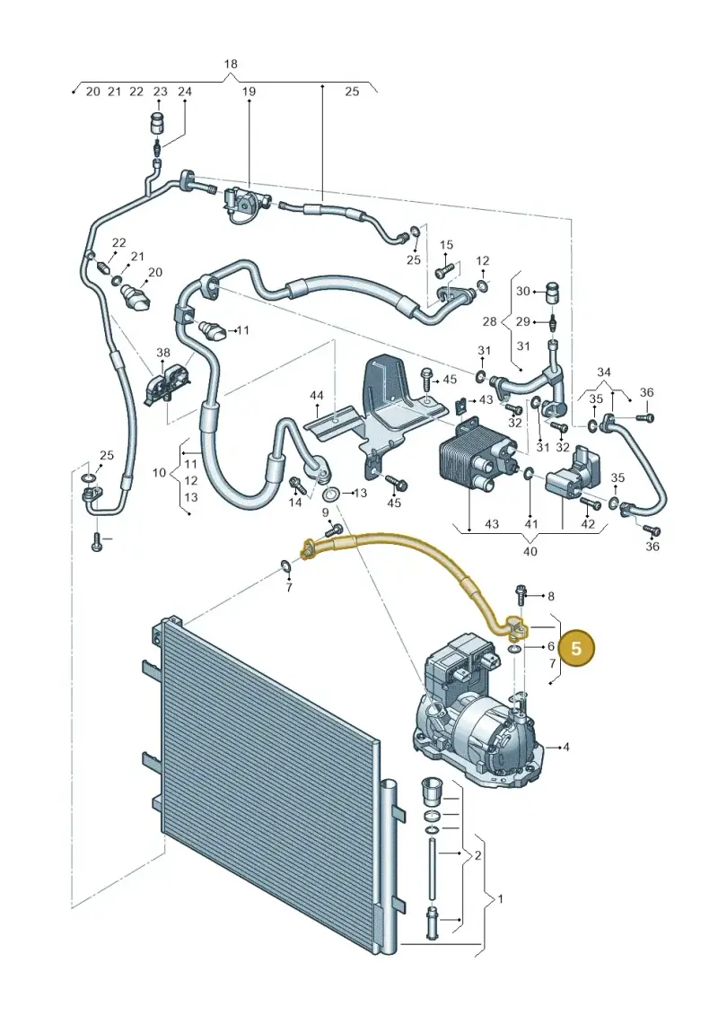 1ED816721A — Volkswagen Aero saloon (2023-) diagram 10a260400, position 5