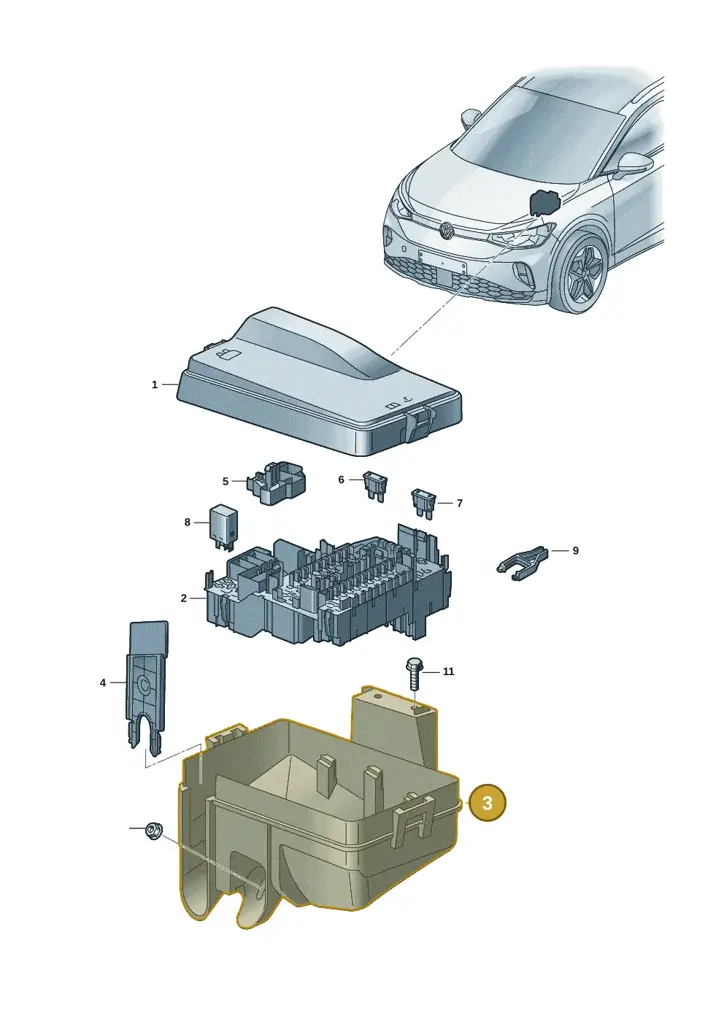 1ED907361 — Volkswagen ID.UNYX (2024-) diagram 11a937010, position 3