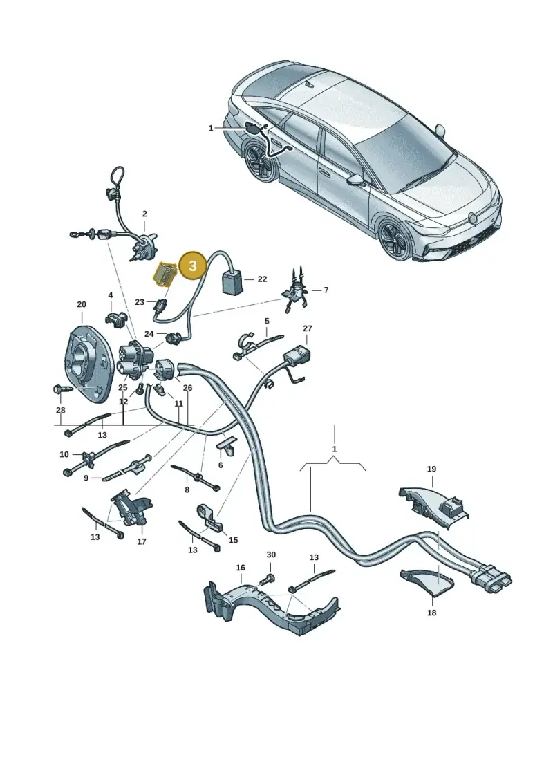 1EE915651 — Volkswagen ID.7 Limousine Pro (2023-) diagram 14b970150, position 3