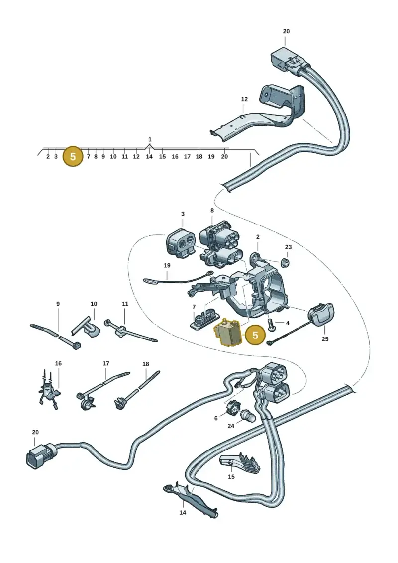 1EE915651 — Volkswagen Passat estate (2023-) diagram 3j0970150, position 5