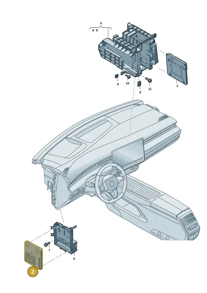 1EE937089B — Volkswagen ID.7 Limousine Pro (2023-) diagram 14b937500, position 2