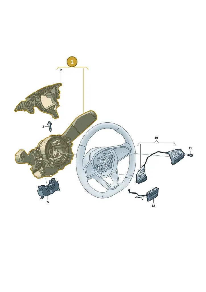1EE953507DASS — Volkswagen ID.7 (2023-2025) diagram 14b953500, position 1