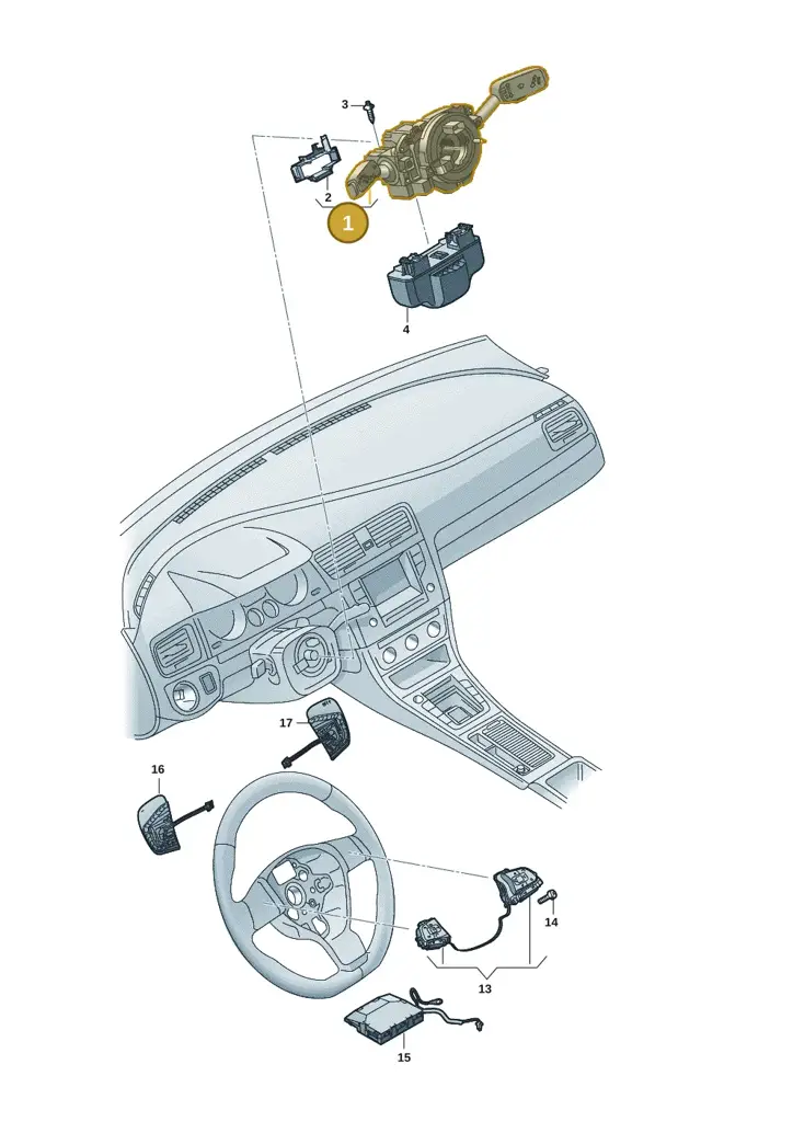 1EE953507MASS — Volkswagen Passat Estate (2023-2025) diagram 7t0953500, position 1