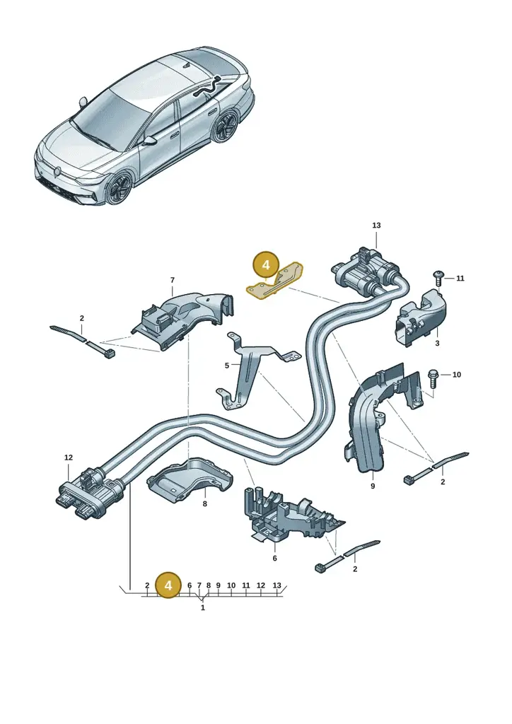 1EE971806A — Volkswagen ID.7 Limousine Pro (2023-) diagram 14b970050, position 4