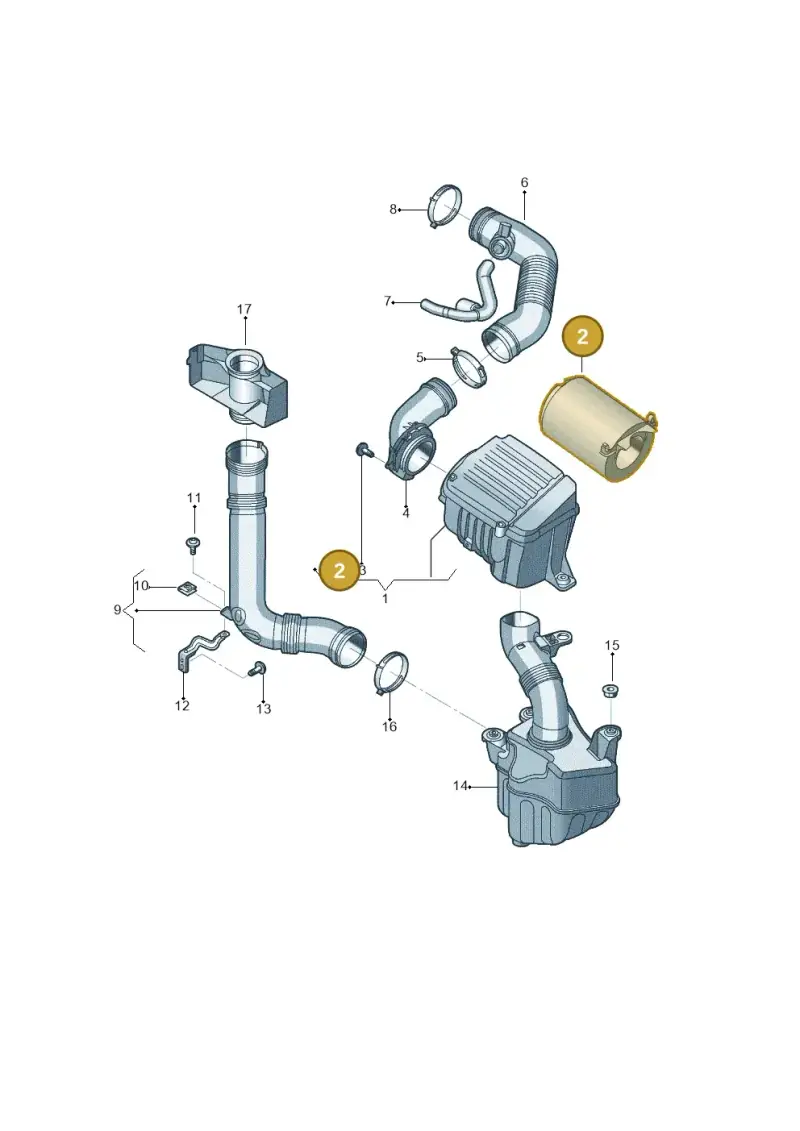 1F0129620 — Volkswagen Jetta 2.0 (2015-2015) diagram 692129160, position 2