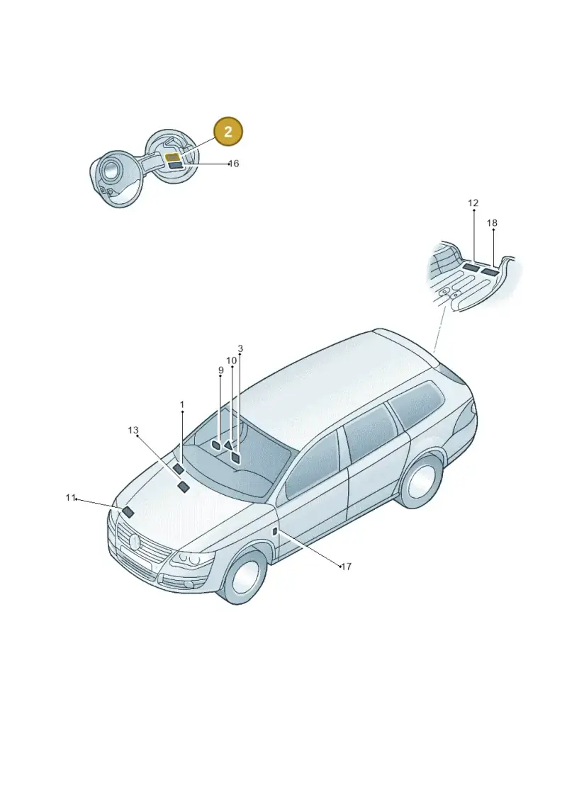 1H0010461T — Volkswagen Jetta Vagon            08> (2008-) diagram 619010000, position 2
