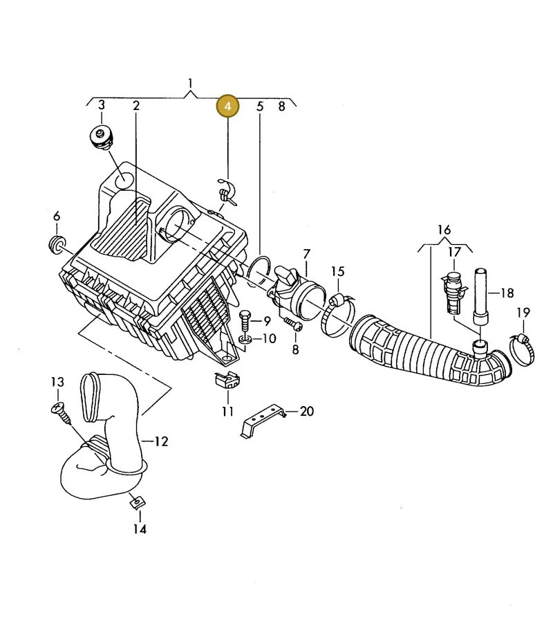 1H0129797 — Volkswagen LT, LT 4X4 (2003-2006) diagram 176129050, position 4