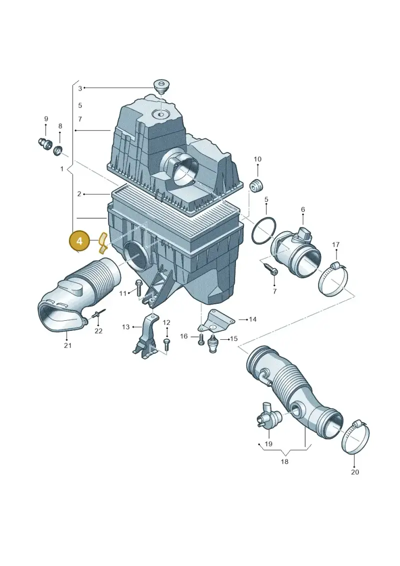 1H0129797 — Volkswagen Transp. caravelle (2009-2011) diagram 410129100, position 4