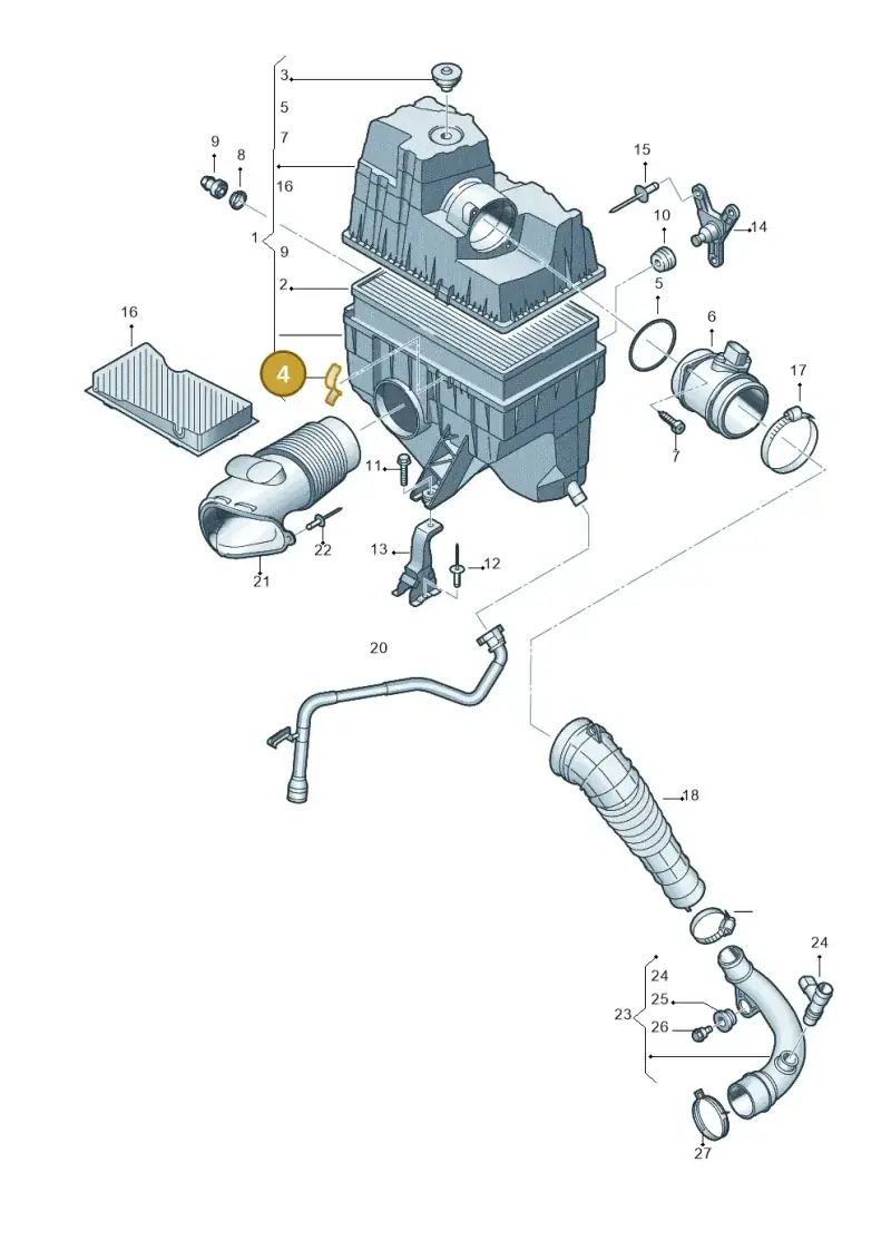 1H0129797 — Volkswagen Caravelle (2015-2019) diagram 731129000, position 4