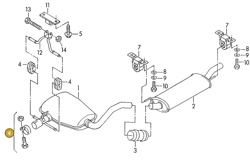 1H0253139D — Volkswagen GOLF CABRIO (1998-2001) diagram 146253830, position 6