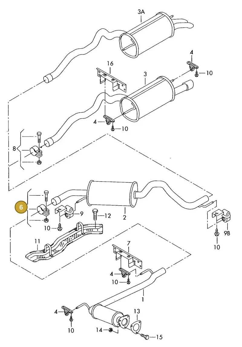 1H0253139D — Volkswagen TRANSPORTER SYNCRO (1996-2003) diagram 187253850, position 6