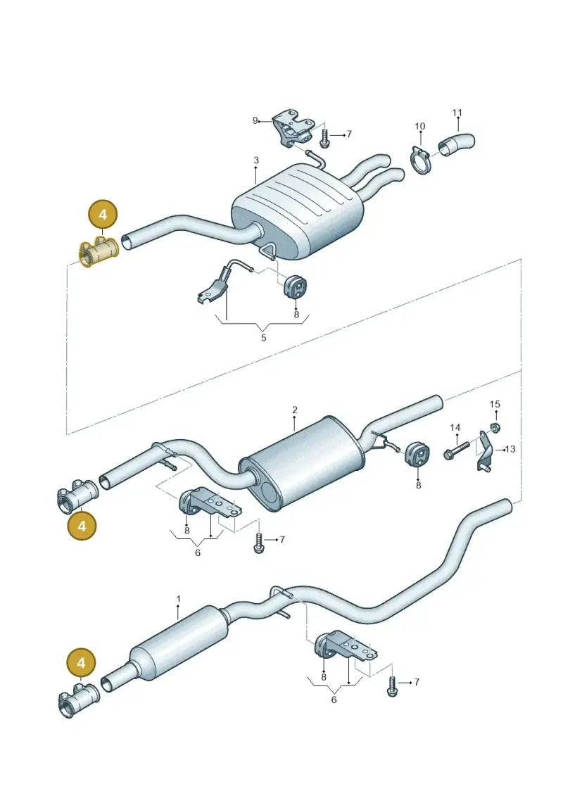 1H0253139D — Volkswagen Passat estate (2008-2011) diagram 460253900, position 4