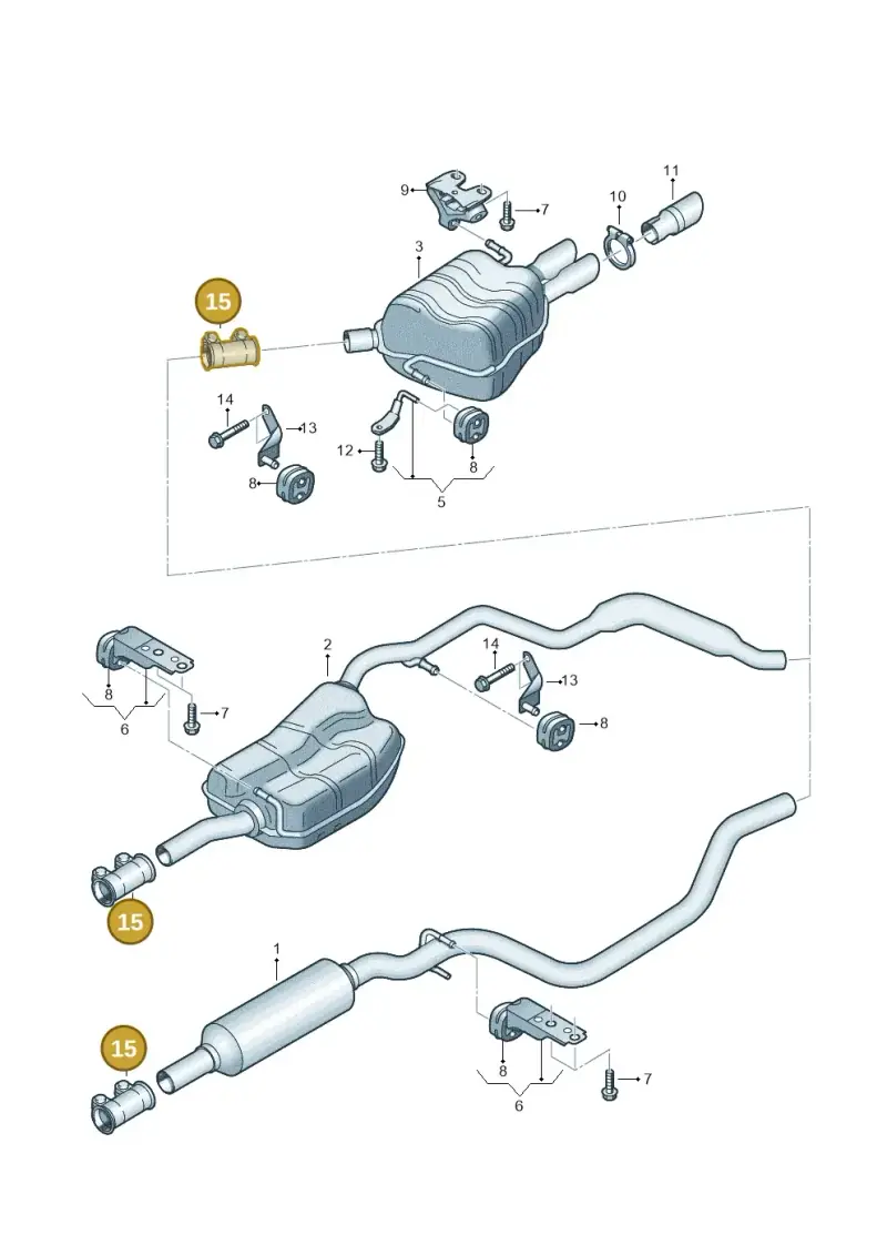 1H0253139D — Volkswagen Passat CC (2011-2016) diagram 627253920, position 15