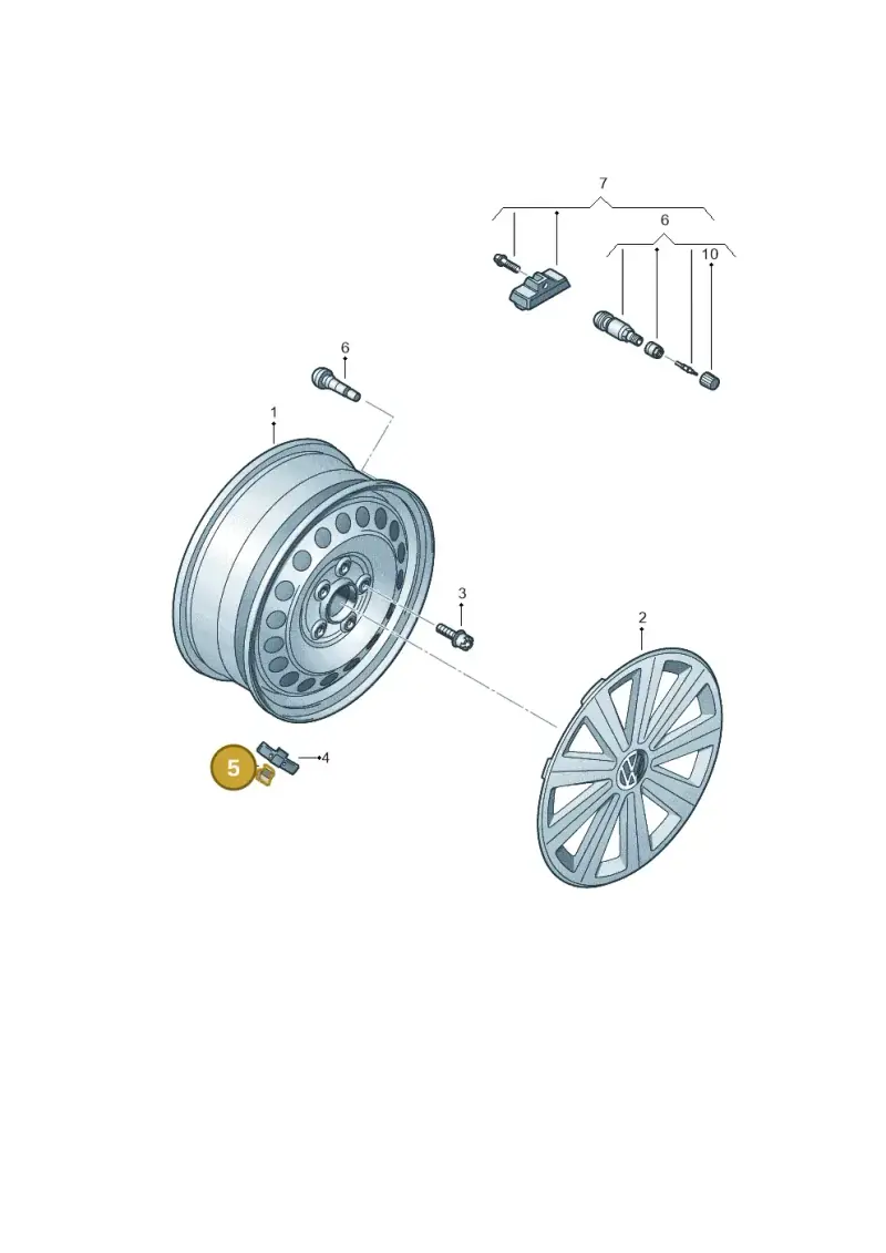 1H0601180 — Volkswagen Passat estate (2023-) diagram 702601400, position 5