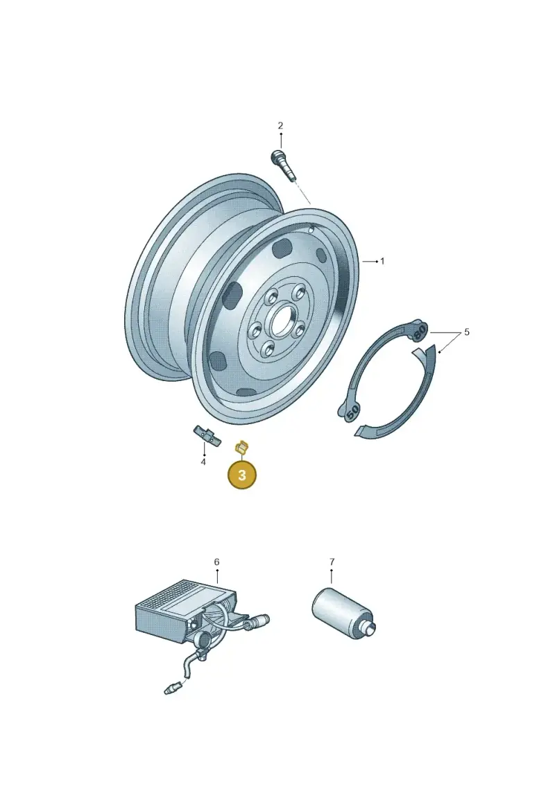 1H0601180 — Volkswagen Amarok twin cab (2022-) diagram 723601120, position 3