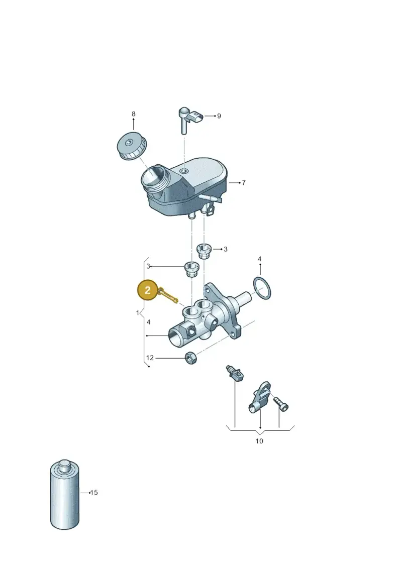 1H0611037 — Volkswagen Polo 1.4 BlueMotion (2014-2017) diagram 679611100, position 2