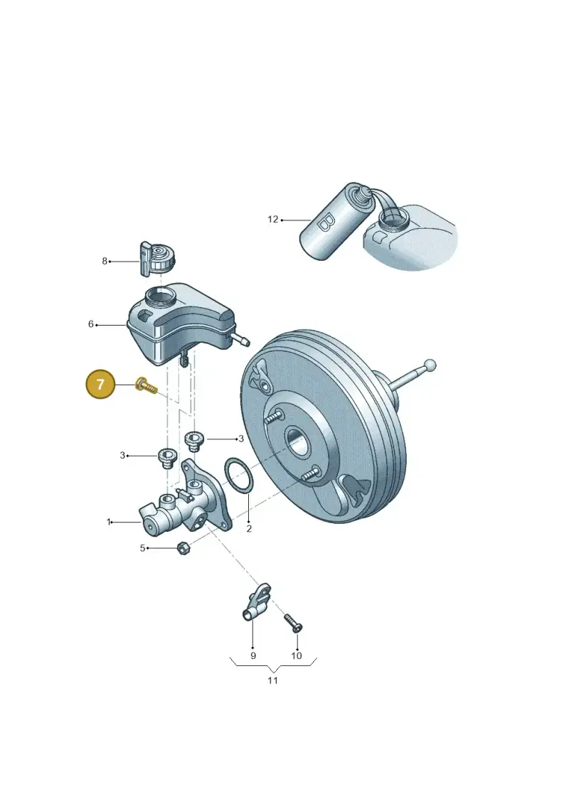 1H0611037 — Volkswagen Jetta 2.0 (2015-2015) diagram 880611100, position 7
