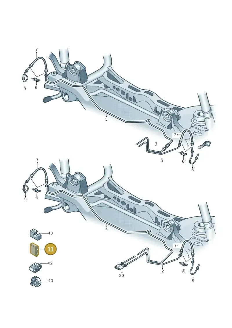 1H0611797 — Volkswagen Beetle (2016-2019) diagram 412611300, position 11