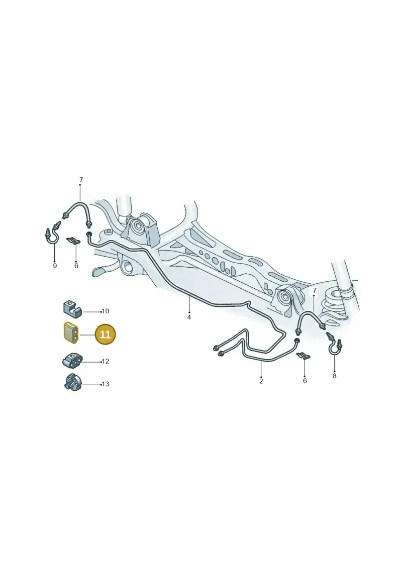 1H0611797 — Volkswagen Jetta 2.0 (2015-2015) diagram 880611310, position 11