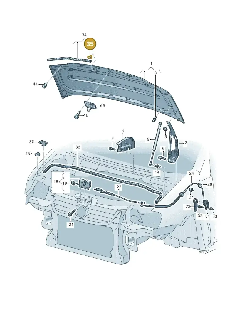 1H0823717 — Volkswagen Caddy kombi (2015-2020) diagram 866823000, position 35