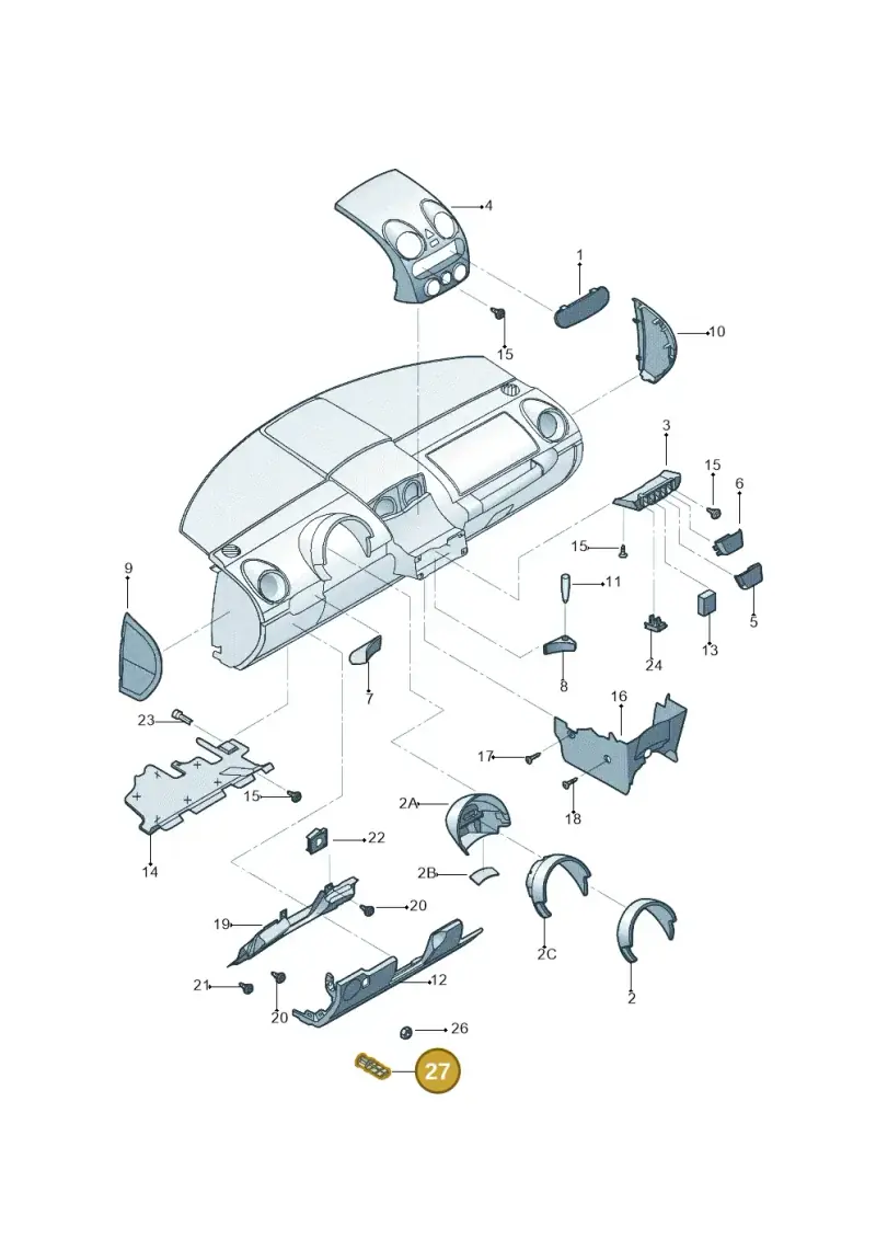 1H0937083 — Volkswagen New Beetle             06> (2005-) diagram 271857100, position 27