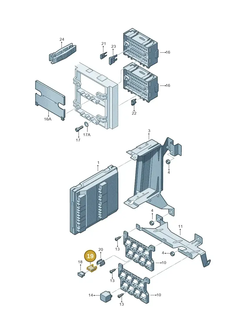 1H0937530 — Volkswagen Transp. caravelle (2008-2009) diagram 410937000, position 19