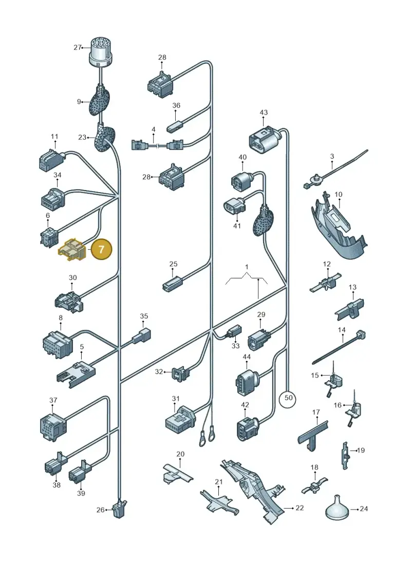 1H0937530 — Volkswagen Passat CC (2011-2016) diagram 460972010, position 7