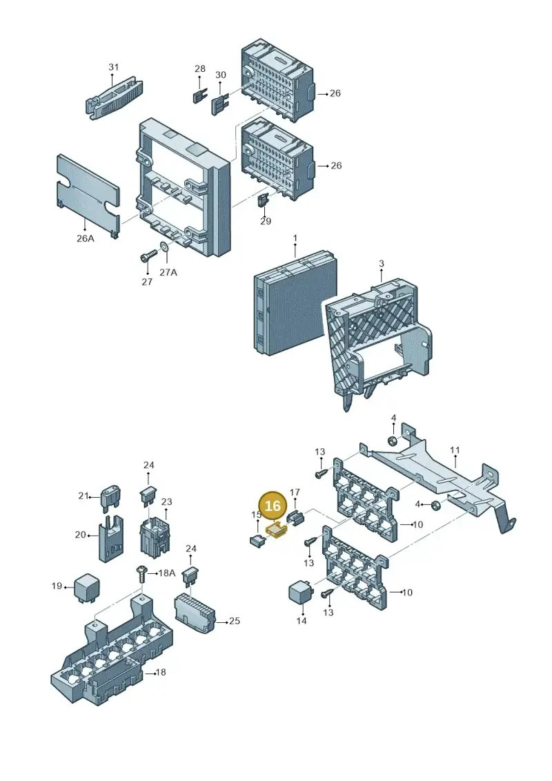 1H0937530 — Volkswagen Transp. dropside (2011-2015) diagram 679937000, position 16