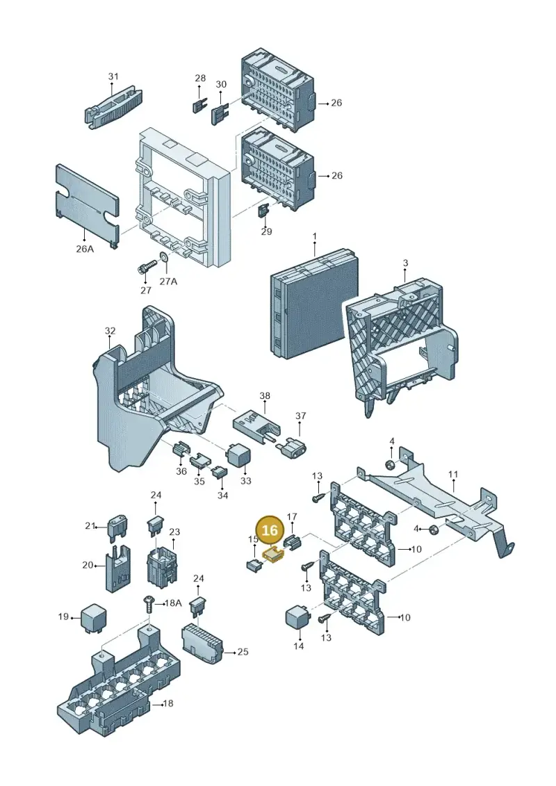 1H0937530 — Volkswagen Transp. caravelle (2011-2015) diagram 731937000, position 16