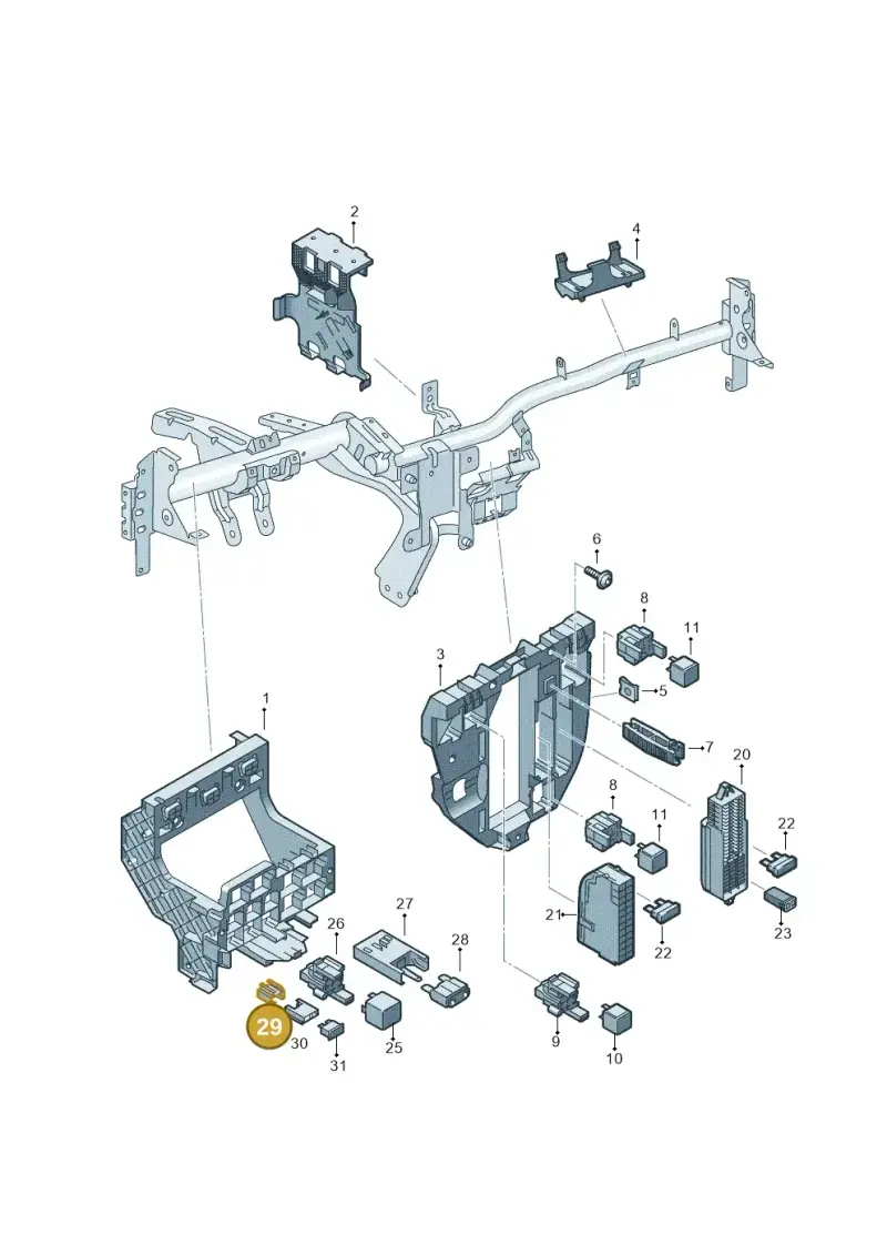 1H0937530 — Volkswagen Caravelle (2015-2019) diagram 861937000, position 29