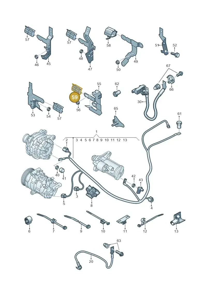 1H0971615AB — Audi A1 Sportback (2018-2025) diagram 592972000, position 59