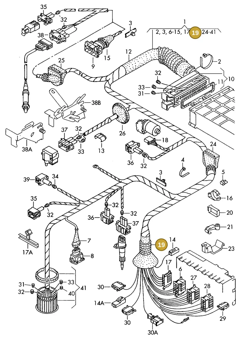 1H0971840 — SEAT IBIZA/CORDOBA/VARIO (1996-1999) diagram 121971220, position 19