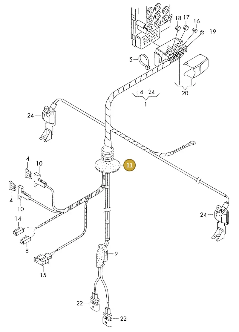 1H0971840 — SEAT ALHAMBRA (1996-2000) diagram 162972790, position 11