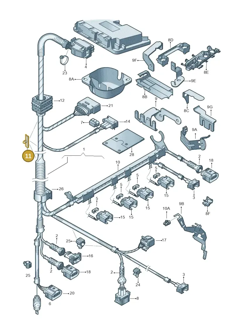 1H0971847A — SEAT TOLEDO/LEON/LEON-4 (2001-2006) diagram 203971020, position 11
