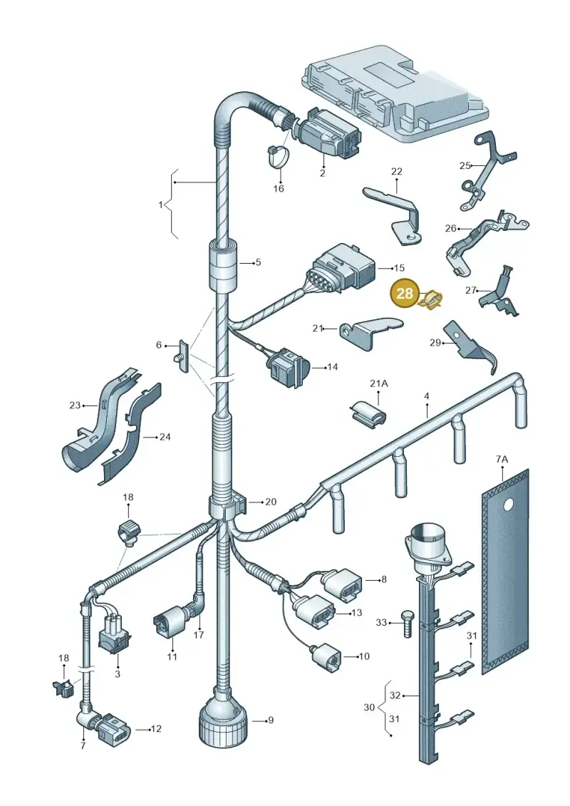 1H0971847A — Volkswagen New Beetle             06> (2005-) diagram 203971090, position 28