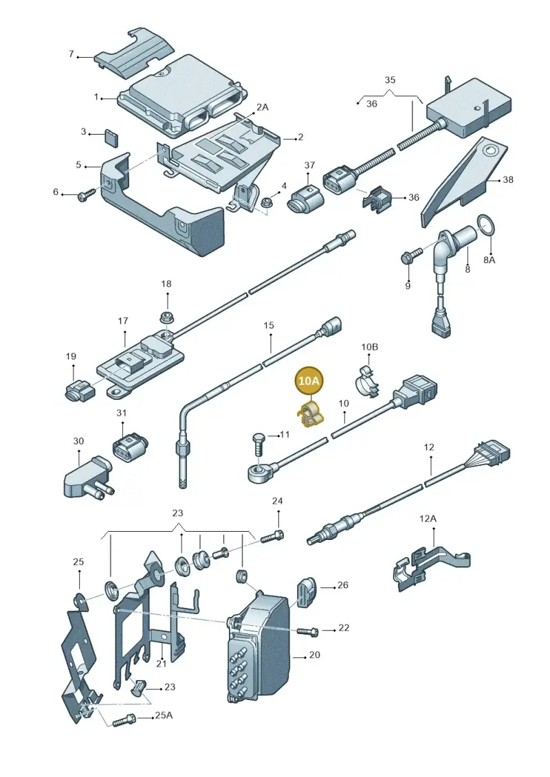 1H0971847A — Audi A3 Sportback (2008-2013) diagram 412906000, position 10A