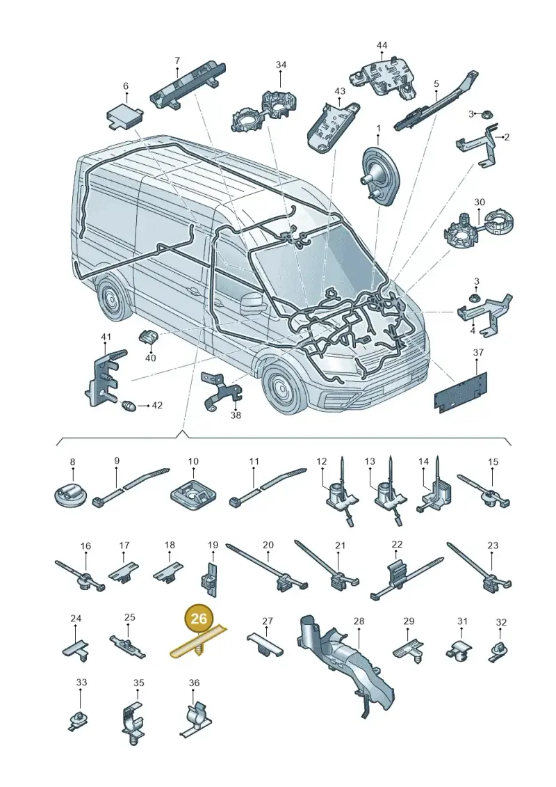 1H0971848AB — Volkswagen E-Crafter 35 (2018-2024) diagram 806971820, position 26
