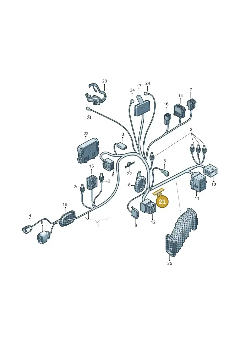 1H0971848AF — Volkswagen Caravelle (2015-2019) diagram 861972300, position 21