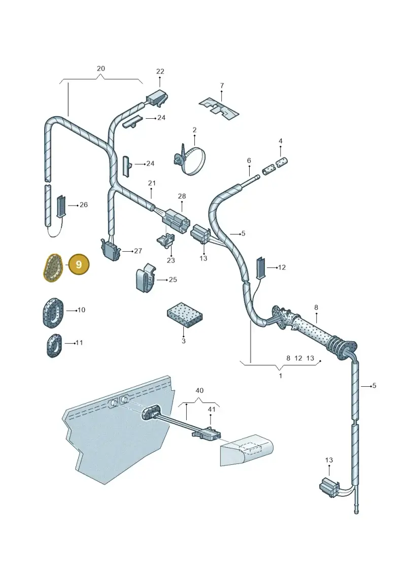 1H0971908E — Volkswagen POLO (1999-2001) diagram 158972820, position 9
