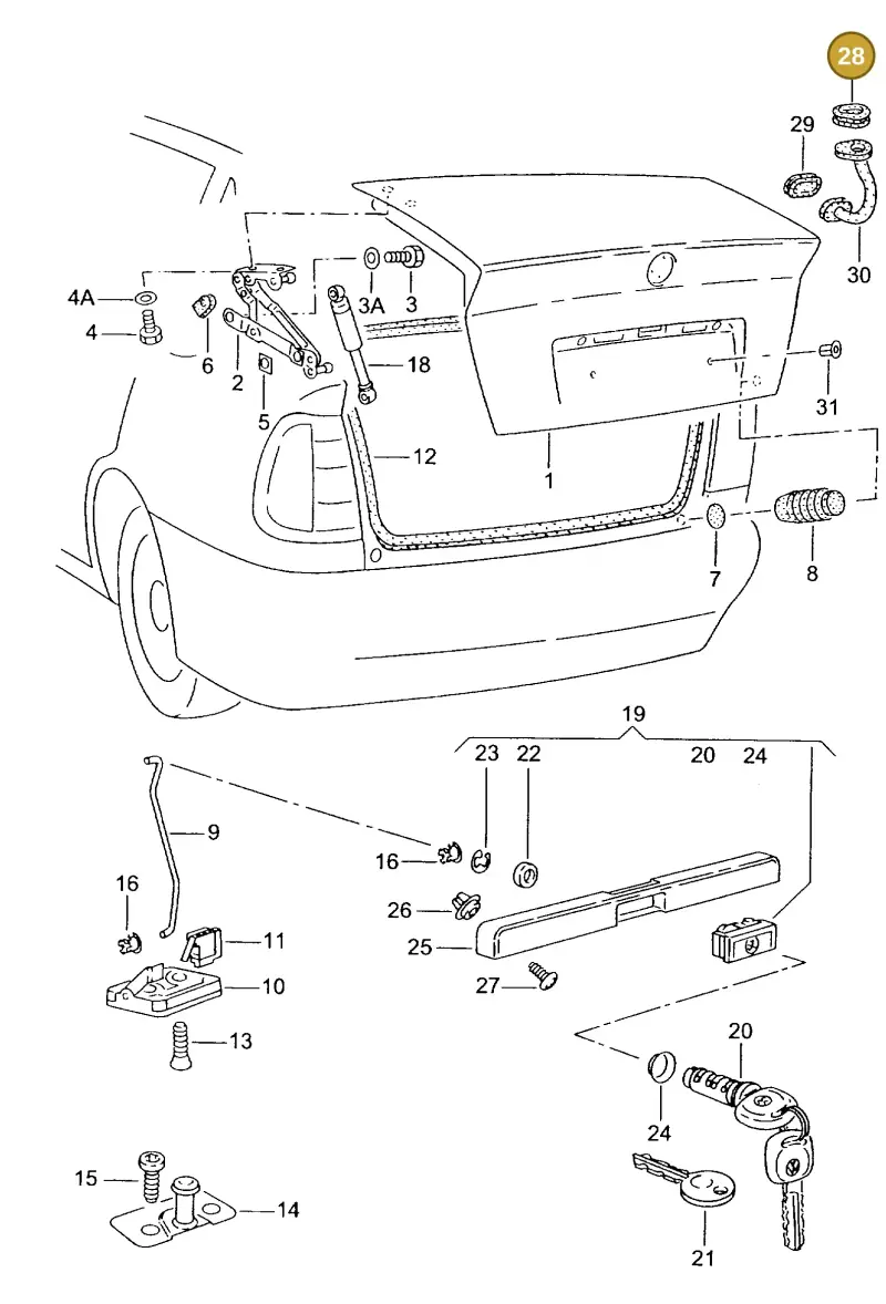 1H0971908E — Volkswagen POLO CLASSIC           06> (2005-) diagram 165827300, position 28