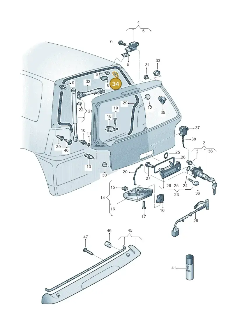 1H0971908E — Volkswagen LUPO/3L TDI (2003-2005) diagram 231827200, position 34