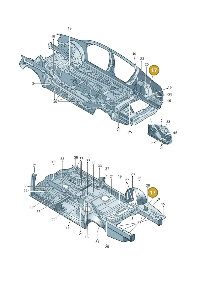 1H0971908E — Volkswagen Passat CC (2011-2016) diagram 460803360, position 17