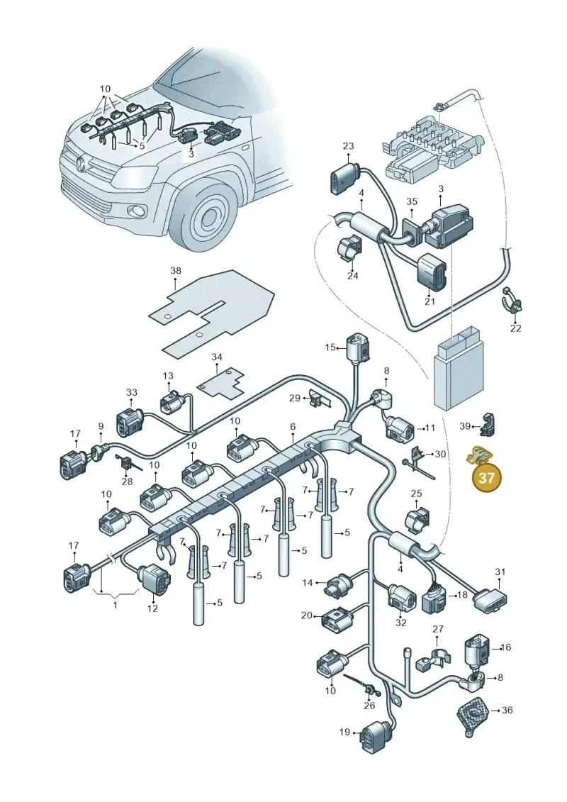 1H0971939 — Volkswagen Amarok (2022-) diagram 894971050, position 37