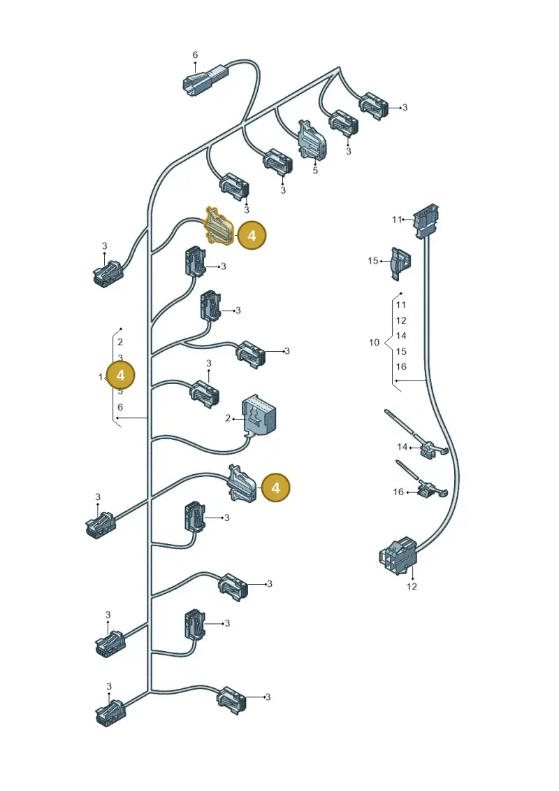 1H0972702A — Volkswagen Touareg (2017-2023) diagram 439972070, position 4