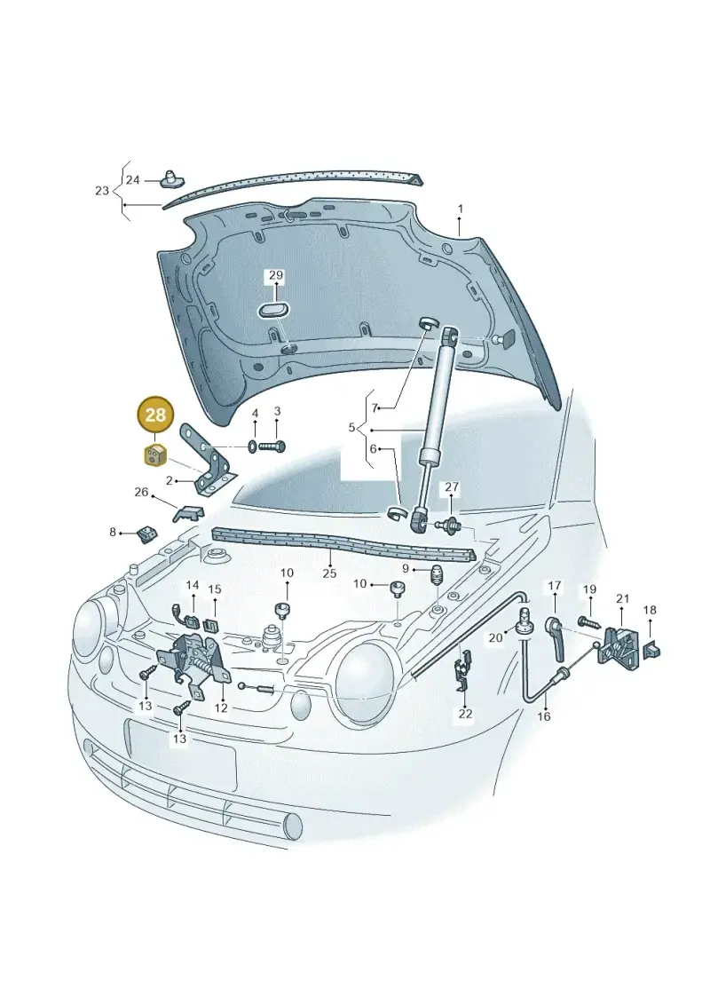 1H5827681B — Volkswagen LUPO/3L TDI (2003-2005) diagram 231823100, position 28