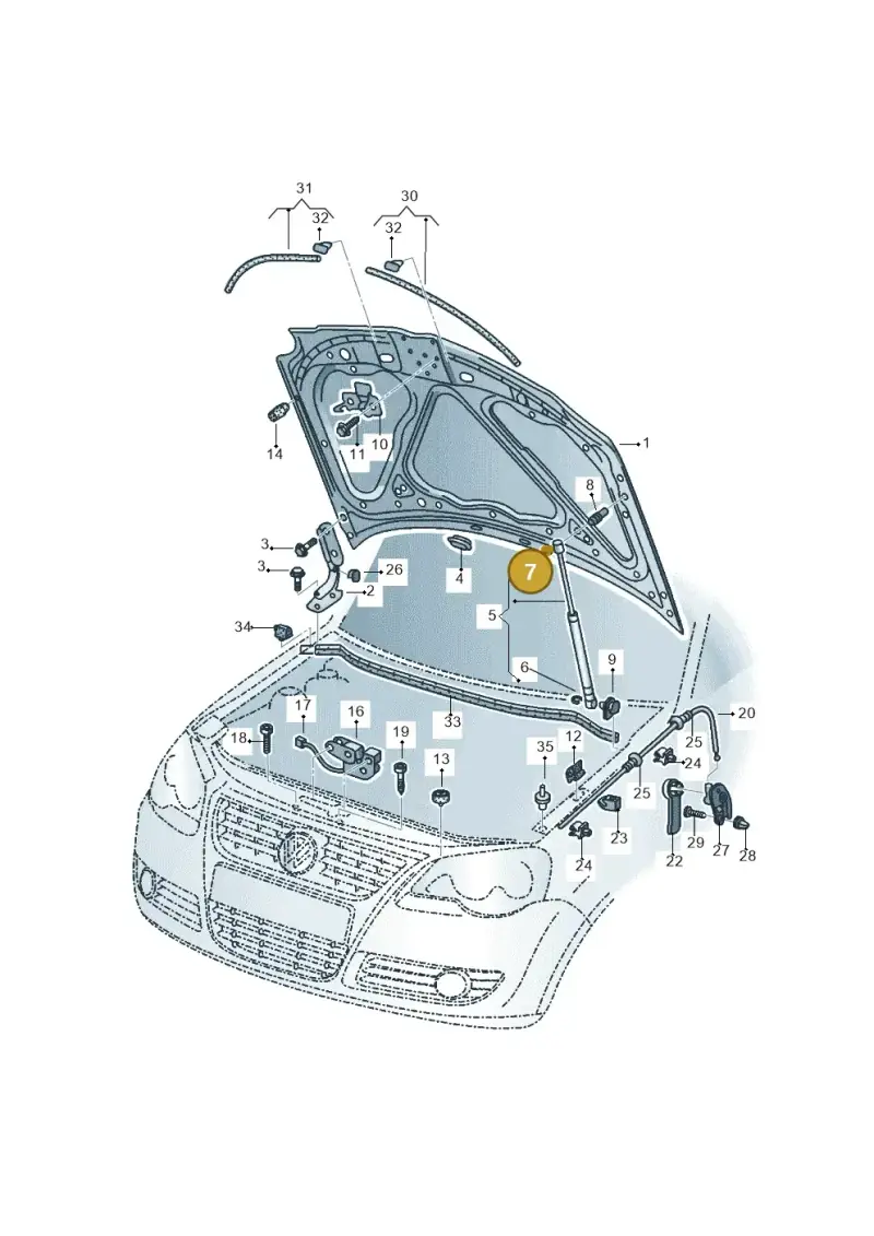 1H5827905 — Volkswagen Polo (2011-2014) diagram 544823100, position 7