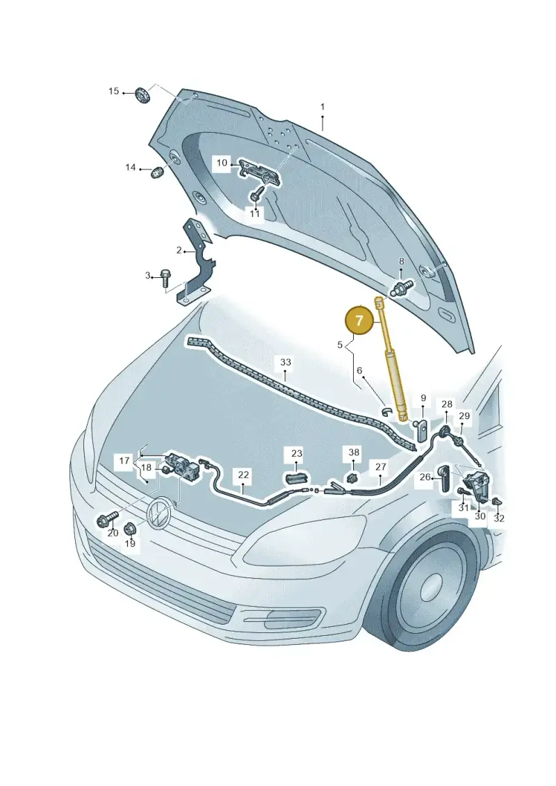1H5827905 — Volkswagen Sharan Blue Motion (2010-2015) diagram 689823000, position 7
