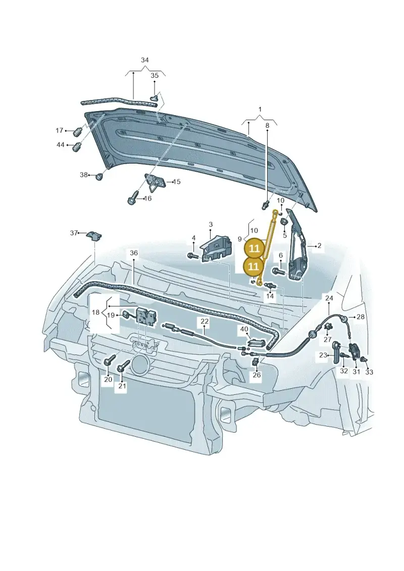 1H5827905 — Volkswagen Caddy Maxi Kombi (2010-2015) diagram 694823100, position 11