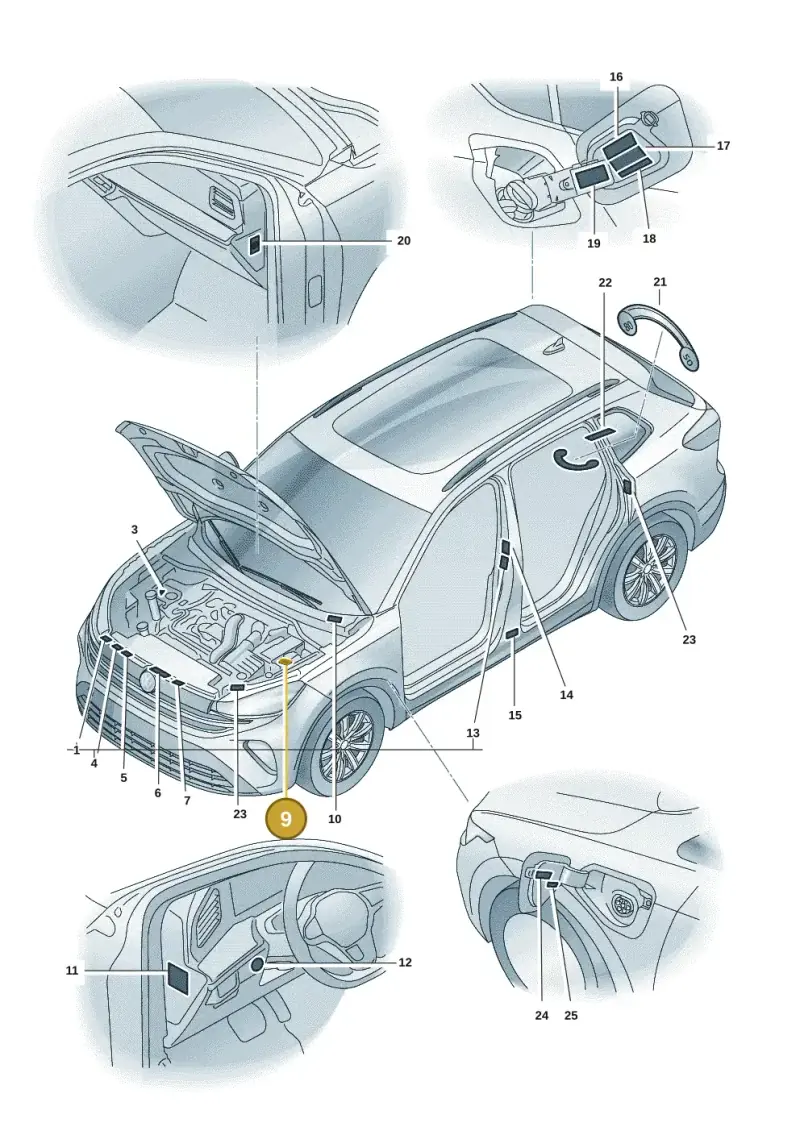 1J0010232C — Volkswagen Tiguan 2.0 (2023-) diagram 57x010000, position 9