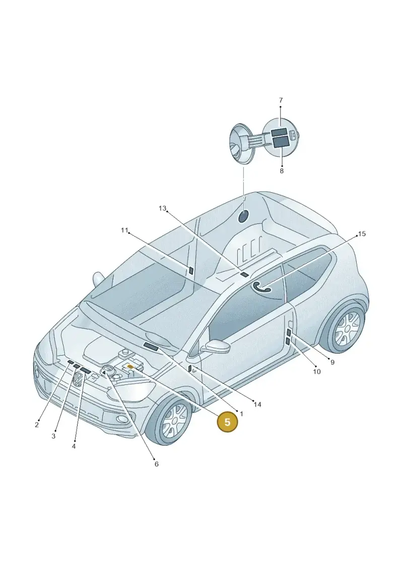 1J0010232C — Volkswagen Up! 1.0 BlueMotion (2016-2023) diagram 723010000, position 5
